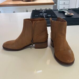 Lucky Brand Brown Leather Ankle Booties- size 7.5